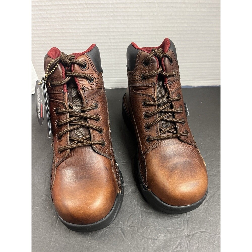 Wolverine Women's Safety Toe 6" Work Boots  Brown Leather #WO2676 - Size 5.5 M